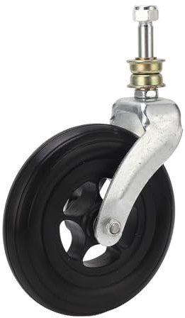 Lenkrolle mit 6 Zoll / 15,24 Cm Raddurchmesser, Universelle Stoßdämpfende 250-Pfund-PU-Rollstuhl-Vorderrolle, Ersatz für Walker Scooter