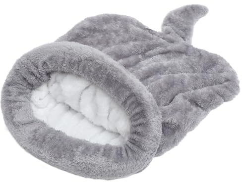 FRCOLOR Katzenschlafsack Schlafsack Katze Grau HöHle Katze Warmes Hundehaus Kuschelsack FüR Kitten