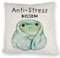 speecheese Frosch in Blauer Decke Kissen mit Spruch Anti-Stress Kissen Entspannendes DekoKissen im Kawaii Design - Süßes Relax Bettzubehör für Anti-Stress Entspannung
