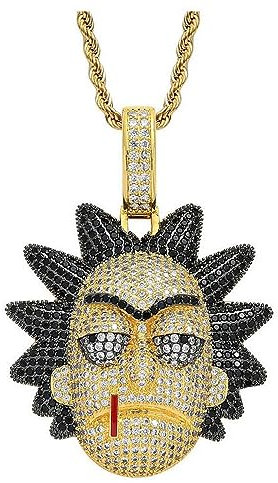 FOLTHBUR Rick and Morty Schlüsselanhänger, niedlicher Anime-Schlüsselanhänger, 2 Stück, Blau, Medium