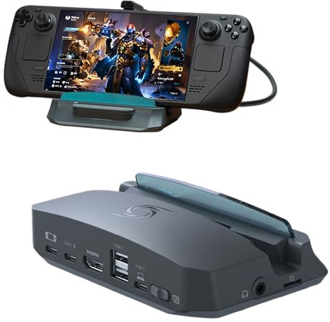 AVerMedia Steam Deck Dock mit HDMI 4K@60Hz, USB-C-Laden, Bildschirmspiegelung, Videoaufnahme für Steam Deck, ROG Ally, Legion Go, MSI Claw, Switch, iPhone, iPad - X'TRA GO GC515