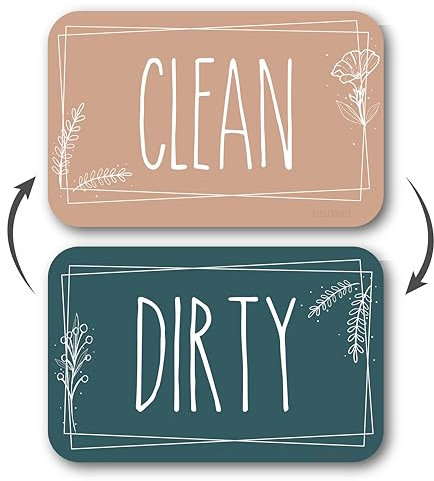 Geschirrspüler-Magnet Clean Dirty Schild, Clean and Dirty Magnet für Geschirrspüler, Dirty or Clean Magnetschilder, Clean/Dirty für Edelstahl-Dekor, Geschirrspüler-Schild, Magnet (Dark Teal)