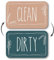 Geschirrspüler-Magnet Clean Dirty Schild, Clean and Dirty Magnet für Geschirrspüler, Dirty or Clean Magnetschilder, Clean/Dirty für Edelstahl-Dekor, Geschirrspüler-Schild, Magnet (Dark Teal)