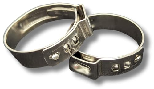 Lumonic I 10x 1-Ohr-Schelle 5,3-6,5mm I V2A Edelstahl I Einohrschelle I Schlauchschelle I für Druckluft, Rohrsysteme, Garten, KFZ