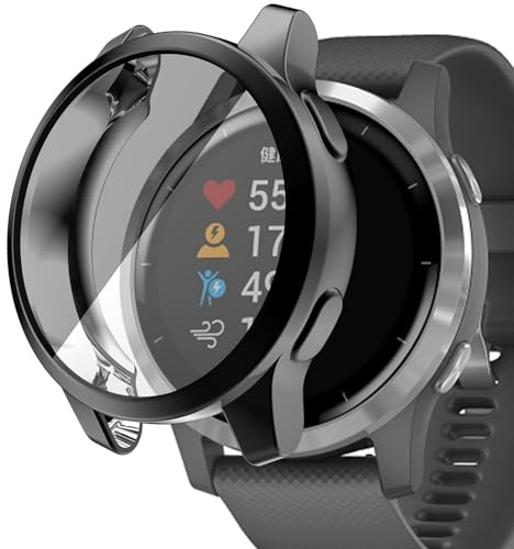 Hülle mit Displayschutz Kompatibel mit Garmin Venu 2, TPU Rundum Schutzhülle HD Ultradünne Kratzfest Schutz Gehäuse für Garmin Venu 2