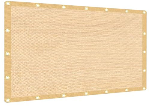 JUNKOGO Toile d'ombrage à 90 % pour pergola, 3,7 x 7,3 m avec œillets renforcés, protection UV pour pergola, patio, jardin, piscine, porche, terrasse, arrière-cour