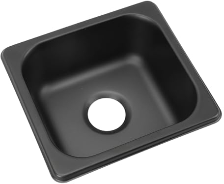 Petit évier de Bateau Commercial Profond, évier de Camping-car en Acier Inoxydable 304 Noir galvanisé, évier de Barre encastré pour Bateau Caravane RV