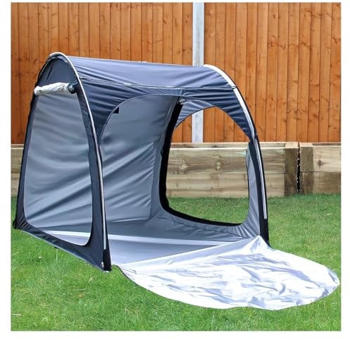 LHCXKJGS Box Biciclette può Essere Giuntato Box Biciclette per Mobili da Giardino,Biciclette,Moto Casetta Attrezzi Garage Moto,Black