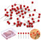 200 Stück Rundkopfnadeln, Weltkarte Pinnwand Kleine Rote Karte Daumennadeln Mit Plastikbox, Pinnwand Nadeln, Heftzwecken,Pins für Korkplatte,Bulletin Board Markieren, Rot, 4x15mm