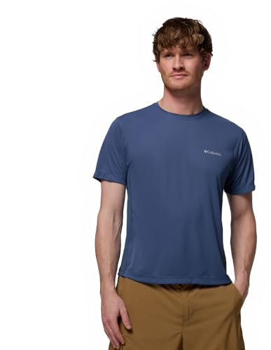 Columbia Herren Zero Rules Light Short Sleeve Crew Technisches Kurzarm-T-Shirt, Dark Mountain, XL EU