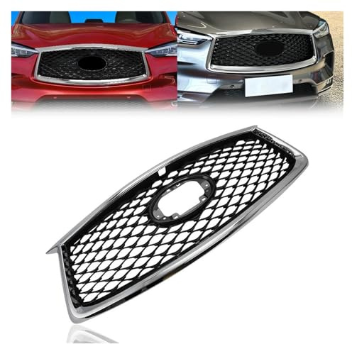 Front Radiator Grille For Infiniti For Qx50 QX50 2018 Car Front Bumper Grill Mask Radiator Grille Racing Grills Upper Bumper Hood Mesh Grid Guard Cover Car Front Radiator Grilles