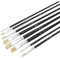 Elan Pinceaux Plat Courts, Lot de 8 Pinceaux Peinture Huile, Poil Synthétique Imitation Soie de Porc, Pinceau Plat Court, Pinceau Huile Peinture