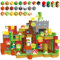 Magnetische Bausteine 200 Stück 2.5CM Baue Magnetische Blöcke Spiel Abenteuer Welt Magnetspielzeug Magnetspiele Magnetbausteine Spielzeug Geschenk für Kinder Mädchen Junge ab 3 4 5 6 7 9 10-12 Jahre