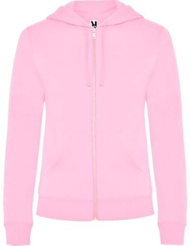 Roly - Sweat basique à capuche zippé pour femme, Rose, M