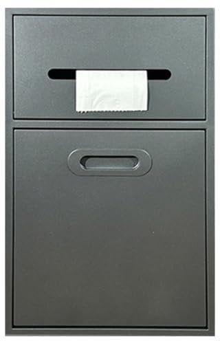 Generisch Duschnische aus Edelstahl, versenkte, verdeckte Duschpaneele, Badezimmerarmaturen, Keine Fliesen erforderlich, Toilettenpapierhalter mit Tür für Küchen- und Badarmaturen (grau, 30 x 50 x 14