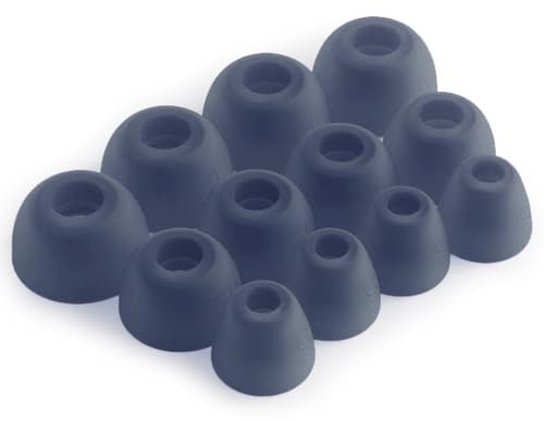 Okuli 12 x Gommini Auricolari in Silicone Ricambio per JBL Tune Beam, Ghost Auricolari Cuffie in Blu
