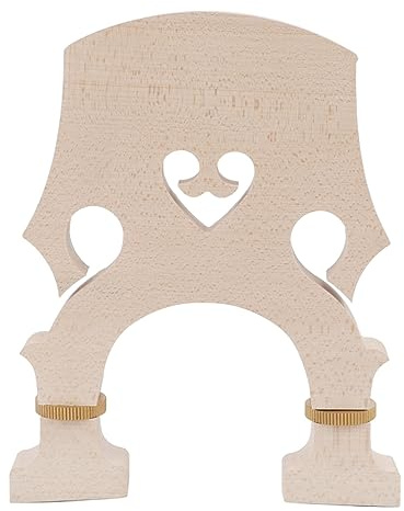 Tbest Geigenbrücke Ahornholz Holzverstellbare Messingschraube Doppelbassbrücke, Perfekter Ersatz für Musiker Material: Maple Wood, Messing (3/4)