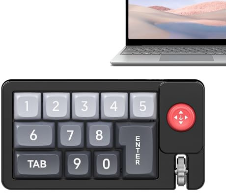Vmiorzq Teclado Mecánico,Tecl. Mecánico para Edición - Pad Numérico Ergonómico con Intercambio En Caliente Y Joystick para Edición De Video, Diseño Gráfico Y Lugar De