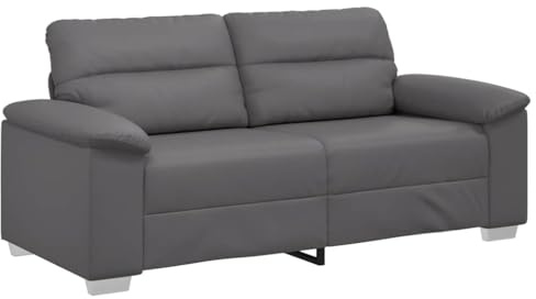vidaXL 2-Sitzer-Sofa Grau 180x81x84 cm Kunstleder