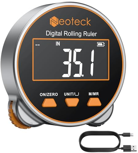 Neoteck Elektronisches Maßband 199M mit LCD-Display Digitales Lineal für die Messung von linearen, runden, willkürlichen Kurven, unregelmäßigen, zylindrischen Durchmessern