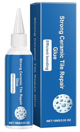 Colla per fissaggio piastrelle - Adesivo per ceramica pietra 100g Malta resistente al calore | Soluzione di incollaggio professionale per pareti, pavimenti, pannelli ignifughi, cucina, bagno, renov