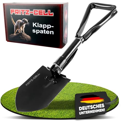 Fritz-Cell klappbare Schneeschaufel 58cm Klappspaten Kohlenstoffstahl (CC2) | 58cm Klappspaten Camping stabile Schaufel Kohlenstoffstahl, Outdoor-Wandern Car Emergency Schneeschaufel Gifts for Men