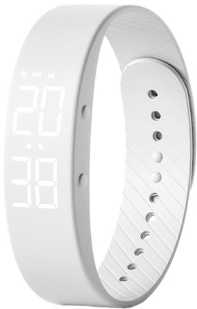 Braccialetto di allarme vibrante – 5,5 cm in silicone morbido, impermeabile, ricaricabile, vibrazione silenziosa, display a LED | orologio di promemoria portatile per anziani, adolescenti, uomini