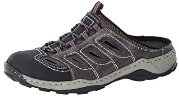 Rieker Herren 08096 Clogs, Grau (schwarz/rauch/rauch/00), 47 EU