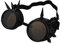Ultra Schwarz mit Braunen Linsen Spike Steampunk Brille Herren Damen Cyber ​​Brille Viktorianisch Punk Schweißen Cosplay Brille Goth Rustikale Niete Runde Brille Fliegende Brille Fancy Dress