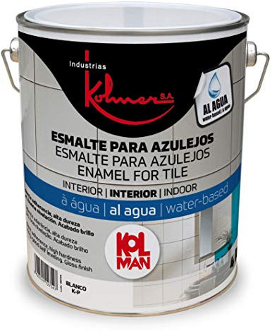 Esmalte para azulejos al agua kolman. Pintura de azulejos (4 litros, colores claros)