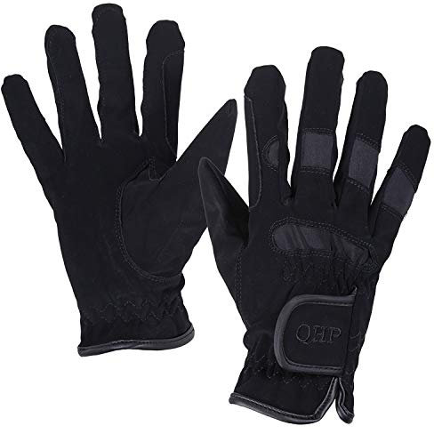 QHP Reithandschuhe Handschuhe Multi Winter mit Fleece Stretcheinsätze schwarz (XS)