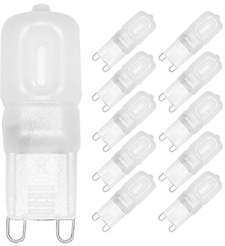 NCC-Licht 10 x Mini LED G9 2.5W = 20W 200lm 230V warmweiß 3000K Ersatz für Halogenleuchtmittel 20 Watt