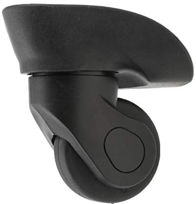P Prettyia 2 Stück Ersatz Räder Rollen Mute Wheels für Trolley Hartschalenkoffer usw. - Schwarz - A20