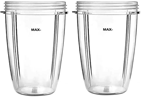 Replacement 24oz Cups Compatible with NutriBullet 600w Pro 900w Blender Machine NB-101S NB-201, Blender Replacement Parts by Gekufa (2 Packs)