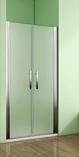 Aica Sanitär 120 x 195 cm Duschtür Pendeltür Duschabtrennung aus 6mm Sicherheitsglas mit Nanobeschichtung