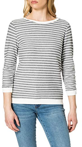 TOM TAILOR Denim Damen Sweatshirt mit Raffarm