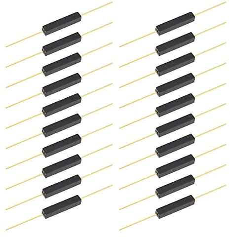 20 Stück Kunststoff Reedschalter Reedkontakt Schließer Anti-Interferenz (N/O) Kontakt Magnetischer Induktionsschalter
