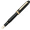 PLATINUM Japanischer Füllfederhalter #3776 Century Gold Trim Black in Black F/Schwarz/ 0,28-0,34 mm/Handgefertigt/Feder aus 14-Karätigem Gold/mit Geschenkbox/Füllhalter