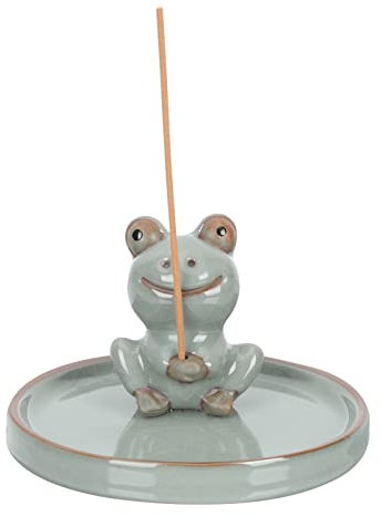 Cabilock Brûleur D' Grenouille Porte- Encensoir De Parfum en Porcelaine Porte-Bague Grenouille Brûleur D' Décoratif Encensoir D'arôme Bureau Table à Manger Amine Céramique