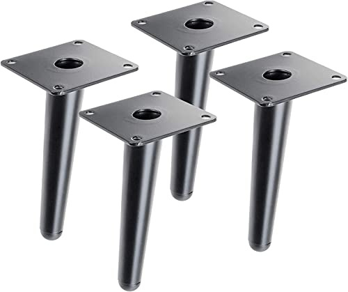 ANMOO Metal furniture Legs (Black, 15cm)