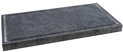 BISTECCHIERA_LAVA GRILL_ Natürlicher Lavastein des Ätna, antihaftbeschichtet für Backofen und Barett (XXL 60 x 30 x 4 cm)