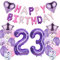 Luftballons 23. Geburtstag deko frauen Lila Folienballon 23 jahre Geburtstag dekoration frau Happy Birthday 23 Geburtstag deko mädchen lila ballon 23 Geburtstagsdeko 23 Geburtstag frauen deko
