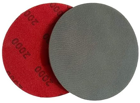 Papier de verre éponge rond de 6 pouces, grain 500 à 4000, auto-adhésif, flocage, peinture de voiture, polissage, meulage, papier de verre de beauté (10PCS 4000#)