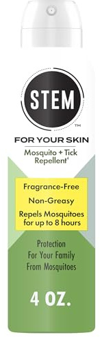 STEM Mosquito and Tick Repellent Bug Spray, Fragrance-Free Picaridin Protection, 4 oz