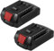 Kengdor 2 confezioni da 3,0 Ah di ricambio per batteria da 18 V per batteria BAT607 BAT607G BAT614 BAT614G 2607336078 2607336150 2607336224 2607336234