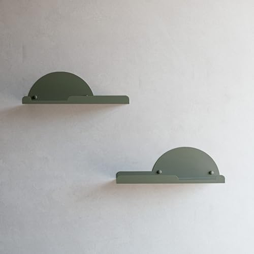 MILUKA Lot 2 Table de Chevet Vert 40 x 20 cm | Tables de Chevet pour Adulte | Table de Chevet Enfant | Table de Nuit Idéal comme Meuble Entree | Meuble Suspendu | Table de Nuit Lot de 2 (2, Vert)