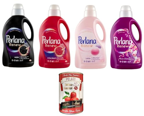Testpaket Perlana Renew 1x Renew Black 1x Renew Rosa 1x Renew Color 1x Renew Flower Charm + Italian Gourmet pelati 400gr