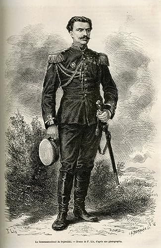 GerRit Leinwandposter ohne Rahmen, 58 x 90 cm, Portrait des Reisenden und Erzählers, Oberstleutnant von Prjewalski von Frederic Theodore Lix
