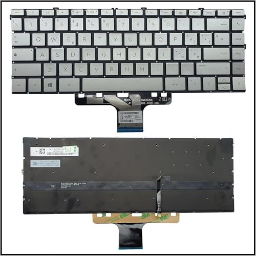 Generico Tastiera Italiana per HP Pavilion 14-DV0018NL 14-DV0019NL Silver RETROILLUMINATA