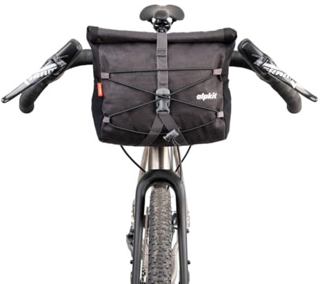 Alpkit Gravel Bag Roll-Top Handlebar Bag (Panther Black)